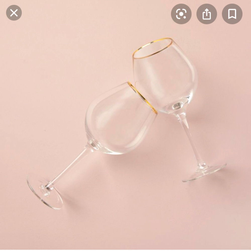 BNIB Gold Wine Glasses
